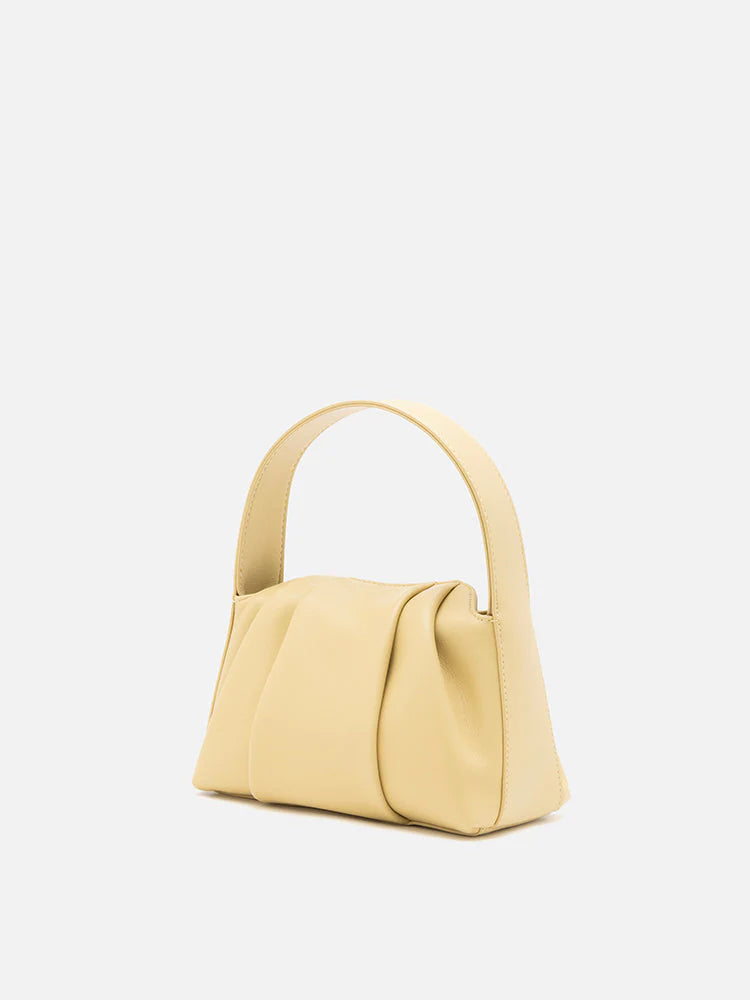 PAZZION, Lottie Pleated Bag, Yellow