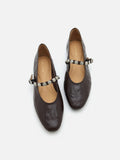 PAZZION, Lumi Coin-Studded Mary Janes, Brown