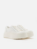 PAZZION, Lyra Platform Leather Sneakers, White