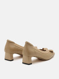 PAZZION, Makayla Bow Heels, Almond