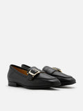 PAZZION, Marcel Classic Buckle Loafers, Black