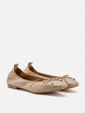 PAZZION, Marcelina Crystal Embellished Bow Flats, Almond