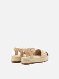 PAZZION, Mini Keeya Quilted Leather Espadrilles Sandals, Almond