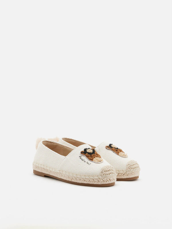 PAZZION, Mini Larisse Horse Motif Espadrilles, Beige