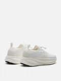 PAZZION, Natalie Elastic Lace Flyknit Sneakers, White