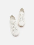 PAZZION, Nayeli Leather Sneakers, White