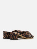 PAZZION, Nemera Leopard Print Satin Heels, Brown