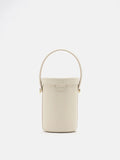 PAZZION, Nicolette Leather Cylinder Bag, Beige