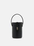 PAZZION, Nicolette Leather Cylinder Bag, Black