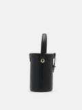 PAZZION, Nicolette Leather Cylinder Bag, Black