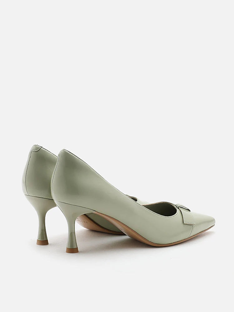 PAZZION, Noelle Leather Pumps, Green