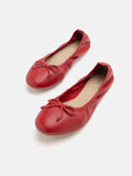 PAZZION, Nova Bow Covered Flats, Red