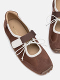 PAZZION, Oravienne Bow-Tied Velcro Sneakers, Brown