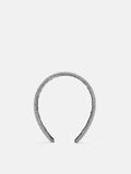 PAZZION, PAZZION Flat Base Embellished Hair Band, Silver