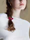 PAZZION, Paulina Bow Hair Clip, Wine