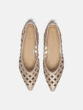 PAZZION, Pavienne Crystal Woven Flats, Almond