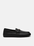 PAZZION, Perevelle Leather Loafers, Black