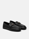 PAZZION, Perevelle Leather Loafers, Black