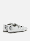 Pernille Metallic Lace-Up Flats