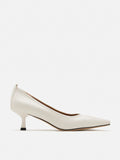 PAZZION, Philo Pointed Toe Low Heels, Beige