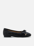 PAZZION, Quinn Quilted Bow Flats, Black