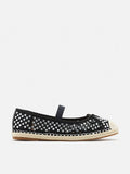 PAZZION, Rayna Crystal Embellished Espadrilles Flats, Black