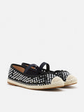 PAZZION, Rayna Crystal Embellished Espadrilles Flats, Black