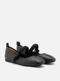 PAZZION, Remi Ruched Strap Mary Janes, Black
