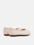 PAZZION, Rhea Bow Ballerinas, Beige