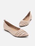 PAZZION, Rylee Ruched Detail Covered Flats, Pink