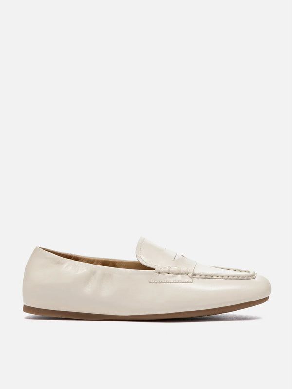 PAZZION, Rylianne Leather Penny Loafers, Beige
