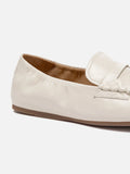 PAZZION, Rylianne Leather Penny Loafers, Beige