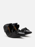 PAZZION, Serena Braided Bow Foldable Flats, Black