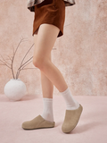 PAZZION, Sereno Suede Slip-On Mules, Khaki
