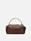 PAZZION, Sevila Suede Leather Satchel, Brown