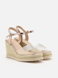 PAZZION, Simone Crystal Embellished Wedges, Gold