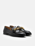 PAZZION, Sophie Chained Loafers, Black