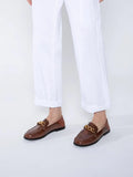 PAZZION, Sophie Chained Loafers, Brown