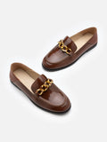 PAZZION, Sophie Chained Loafers, Brown