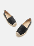 PAZZION, Taryn Leather Espadrilles, Black