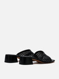 PAZZION, Taylor Woven Braided Mule Heels, Black