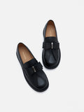 PAZZION, Thea Brogue Bow Loafers, Black