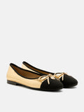 PAZZION, Trena Patterned Bow Flats, Gold