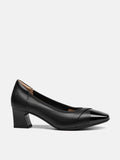 PAZZION, Ulissea Two-Tone Patent Leather Heels, Black