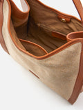 PAZZION, Verona Canvas Structured Tote, Brown