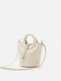 PAZZION, Vespera Bucket Bag, Beige