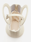 PAZZION, Vespera Bucket Bag, Beige
