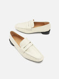 PAZZION, Viera Leather Loafers, Beige