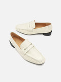 PAZZION, Viera Leather Loafers, Beige