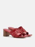 PAZZION, Virginia.E Leather Heels, Red